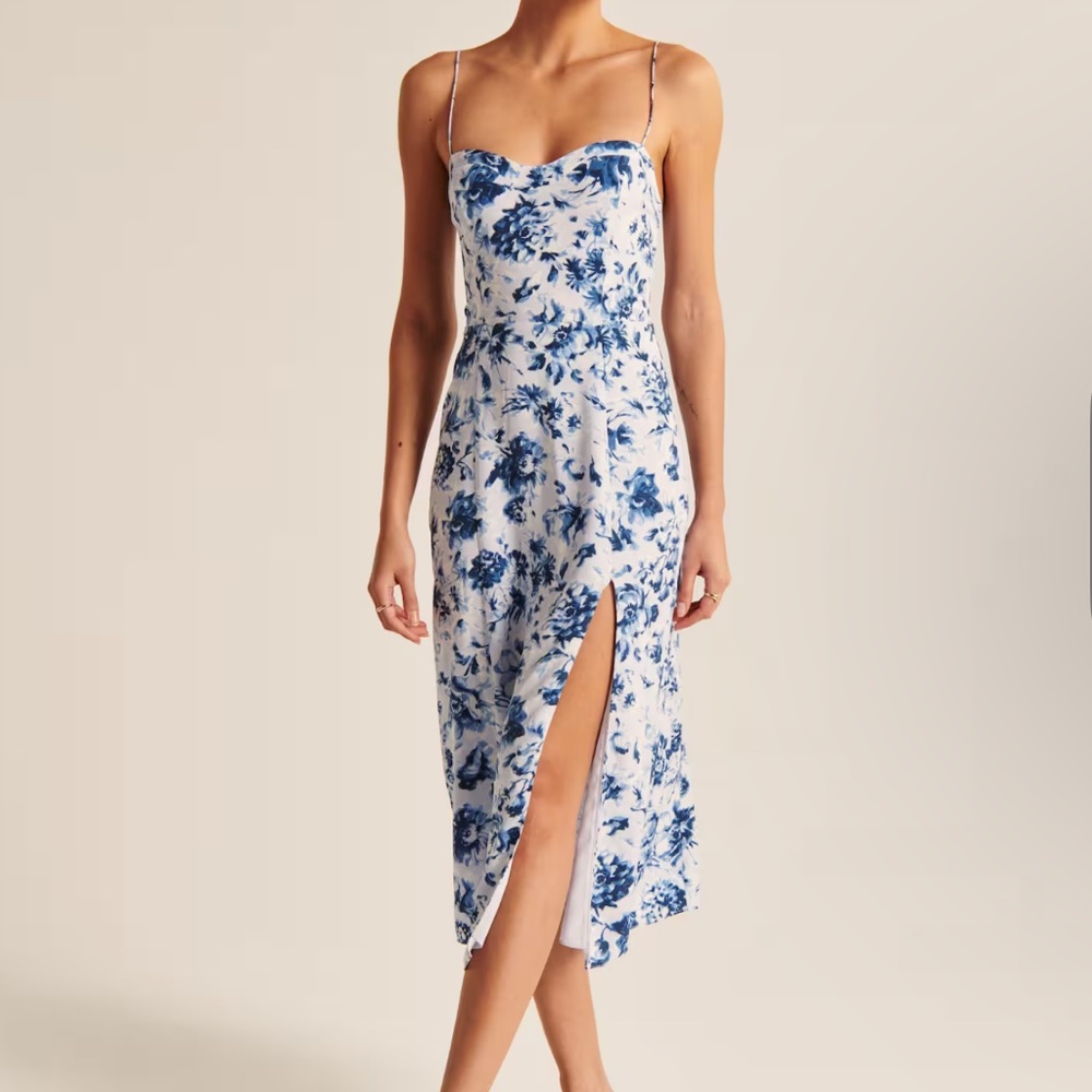 Abercrombie midi slit dress L